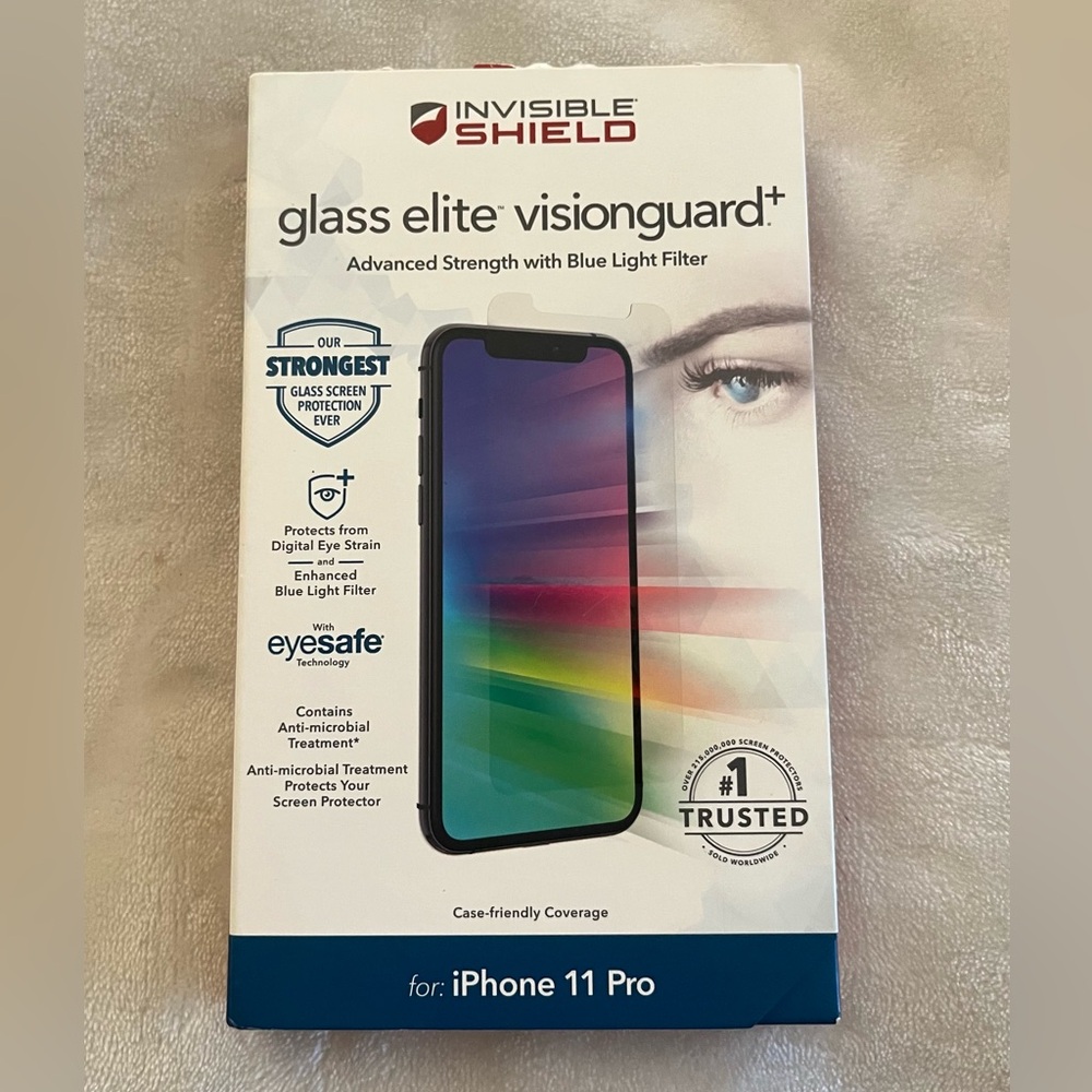 ZAGG Glass Elite VisionGuard+ Screen Protector for iPhone 11 Pro - Clear
